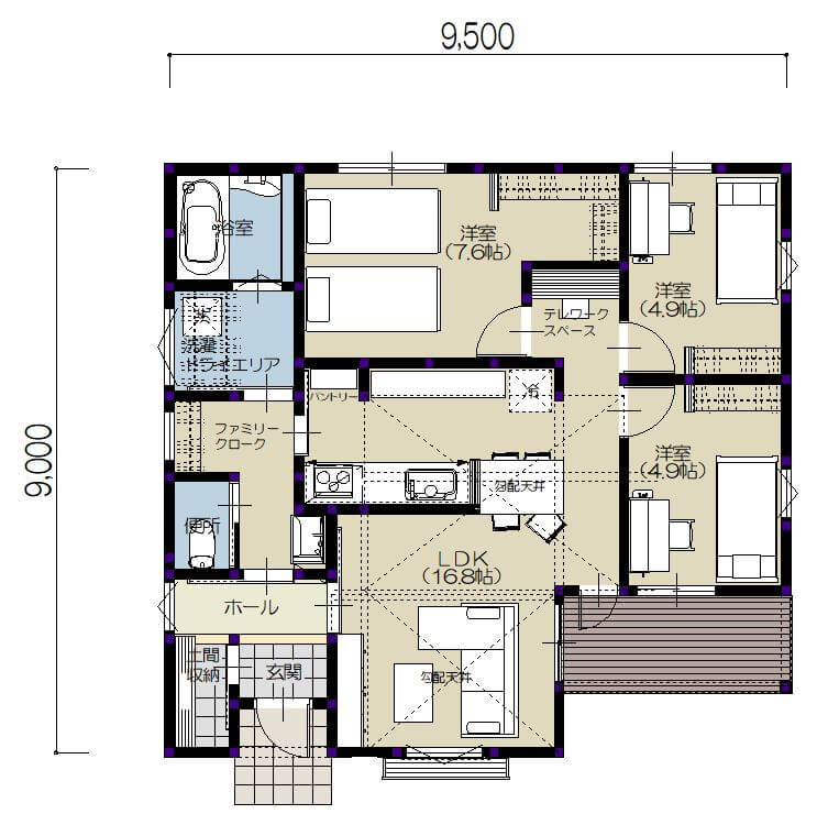 Designed Flat House 個性的でおしゃれな平屋住宅